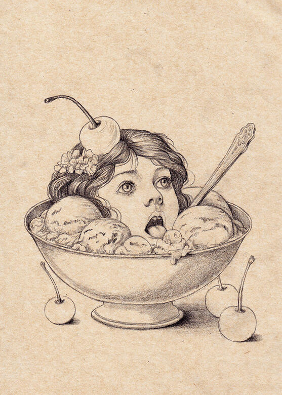 Creamy Kisses melt on my Tongue